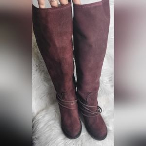 Freebird Maroon Suede Coal Boots Size 7